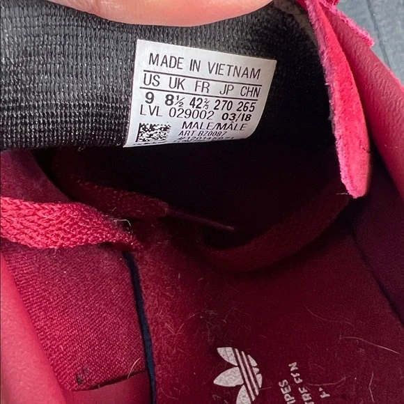 Adidas Campus Burgundy Suede Shoes - Picture 2 of 7